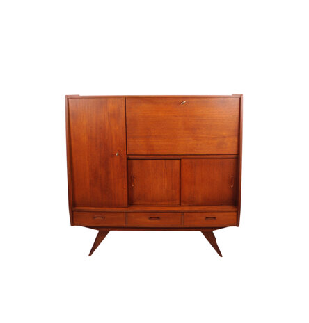 Vintage mid century kast van teakhout