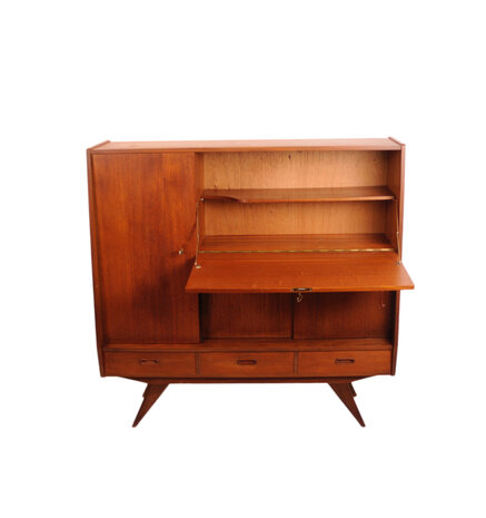 Vintage mid century kast van teakhout