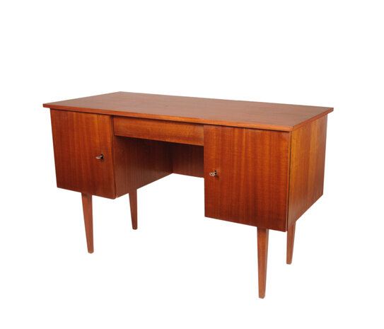 Vintage jaren 60 bureau van teakhout