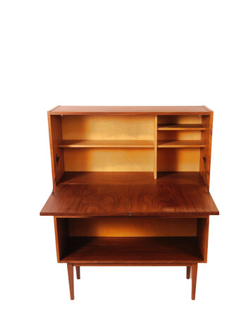 Vintage secretaire van teakhout