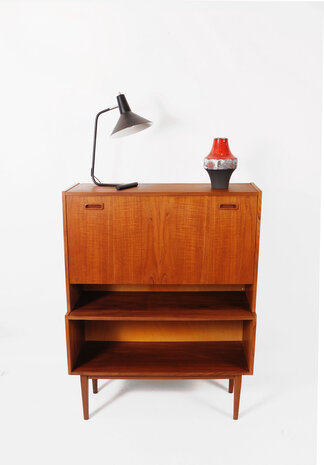 Vintage secretaire van teakhout