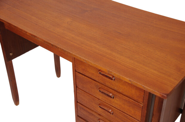 Vintage teakhouten bureau