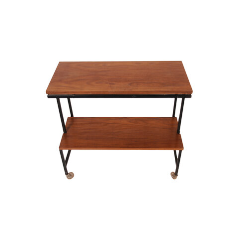 VERKOCHT Vintage teakhouten bijzettafel