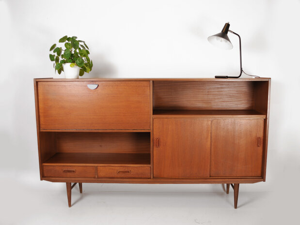 VERKOCHT Vintage mid century highboard