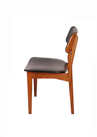 VERKOCHT Set vintage Mahjongg eetkamer stoelen