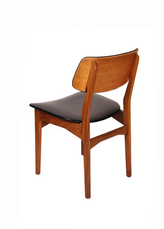 VERKOCHT Set vintage Mahjongg eetkamer stoelen