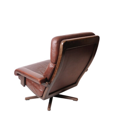 VERKOCHT Vintage leren Leolux draaifauteuil