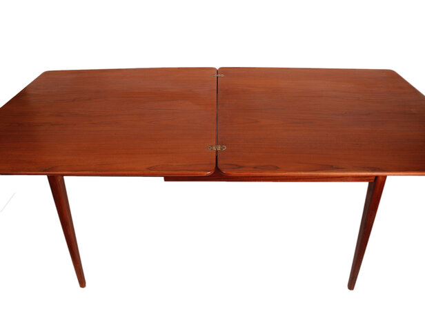 VERKOCHT Vintage mid century uitklapbare Louis van Teeffelen Webe tafel