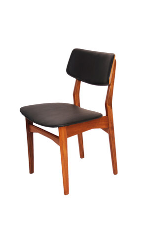 VERKOCHT Set vintage Mahjongg eetkamer stoelen