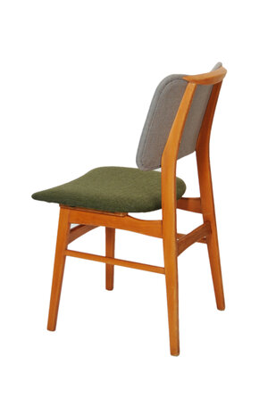 VERKOCHT Set vintage eetkamerstoelen opnieuw gestoffeerd