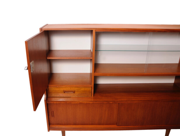 VERKOCHT Vintage jaren 60 kast met vitrine deel