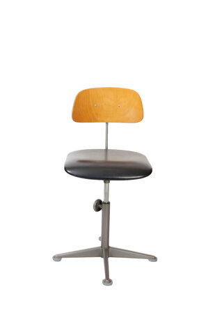 VERKOCHT Vintage industriële Friso Kramer bureaustoel