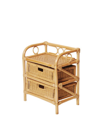 VERKOCHT Vintage rotan kastje