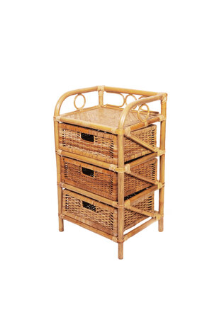 VERKOCHT Vintage rotan kastje