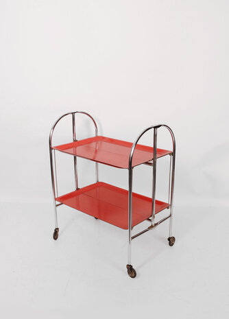 VERKOCHT Vintage Gerlinol trolley serveerwagen