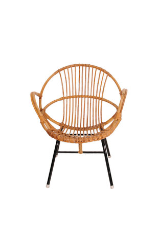 VERKOCHT Vintage rotan stoeltje