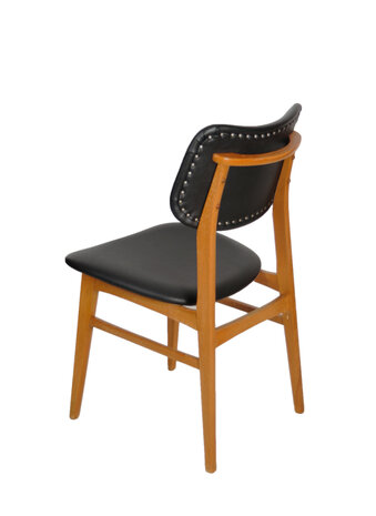 Vintage eetkamerstoel zwart skai