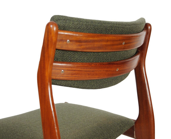 VERKOCHT Vintage set eetkamer stoelen opnieuw gestoffeerd