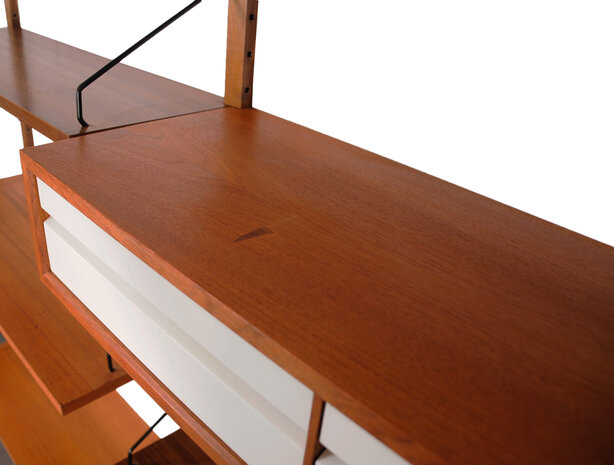 Vintage mid century Poul Cadovius wandmeubel