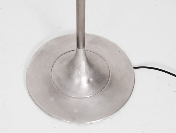 Vintage vloerlamp met glazen kap