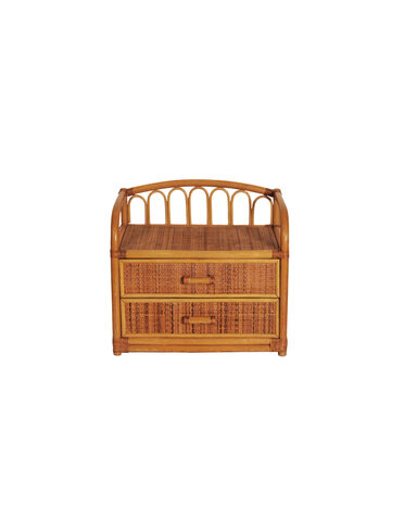 Vintage rotan ladekastje