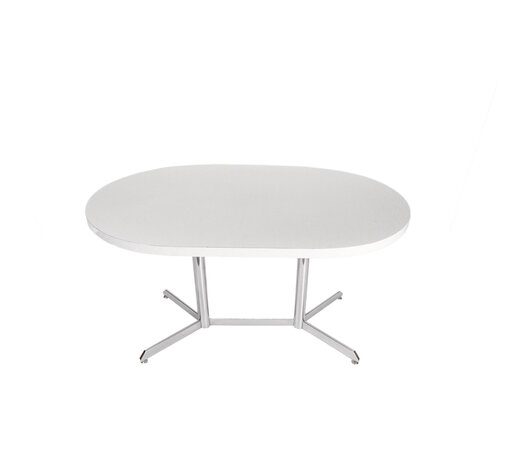 GERESERVEERD Vintage ovale eettafel