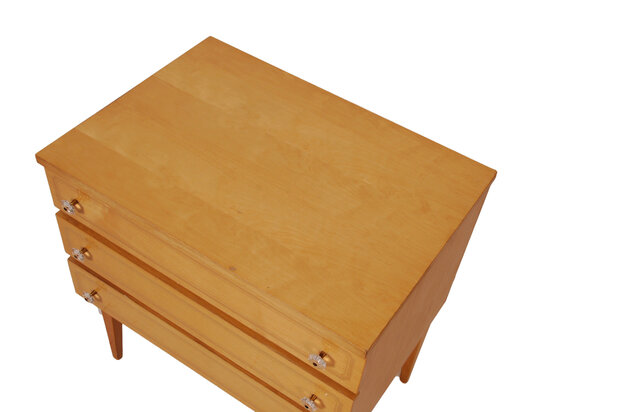 VERKOCHT Set vintage hoogglans nachtkastjes
