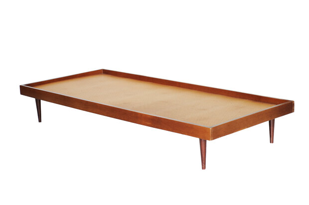 VERKOCHT  Vintage Jaren 60 daybed met ombouw-kast