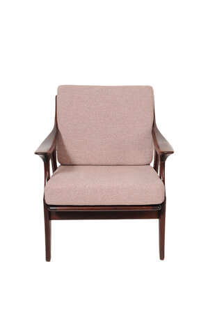 VERKOCHT Vintage mid century De Ster Geldermalsen fauteuil opnieuw gestoffeerd