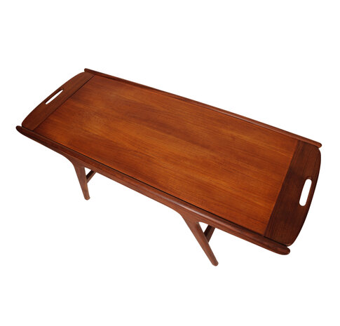 VERKOCHT Vintage salontafel met omkeerbaar blad