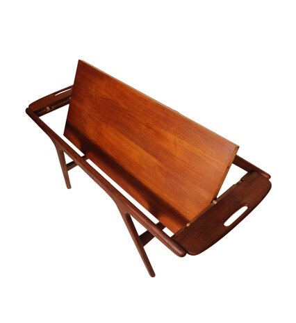 VERKOCHT Vintage salontafel met omkeerbaar blad