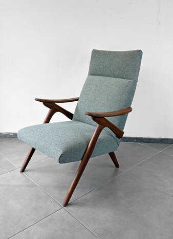 NIEUW Vintage jaren 60 fauteuil opnieuw gestoffeerd