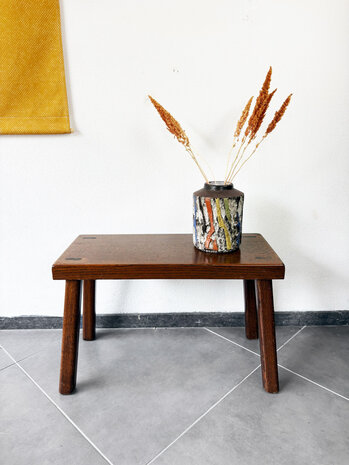 NIEUW . Vintage brutalist bijzettafel
