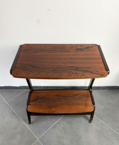 VERKOCHT . Vintage palissander bijzettafel