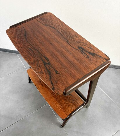 VERKOCHT . Vintage palissander bijzettafel