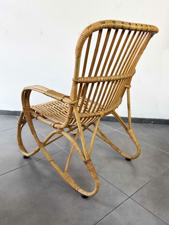 VERKOCHT . Vintage jaren 60 rotan Rohe stoel