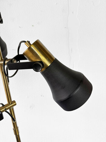 NIEUW . Vintage vloerlamp met drie spots