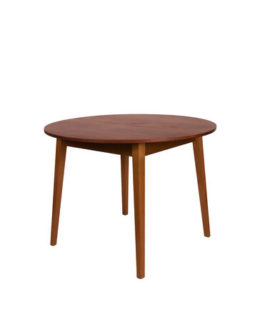 Ronde teakhouten jaren 60 tafel