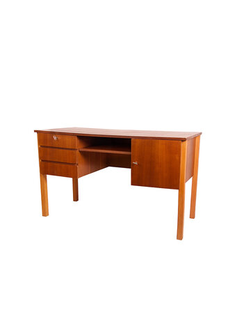 Vintage teakhouten bureau