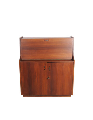 Vintage teakhouten secretaire