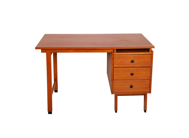 Vintage teakhouten jaren 60 bureau