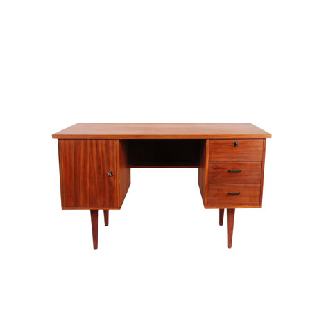 Vintage teakhouten bureau