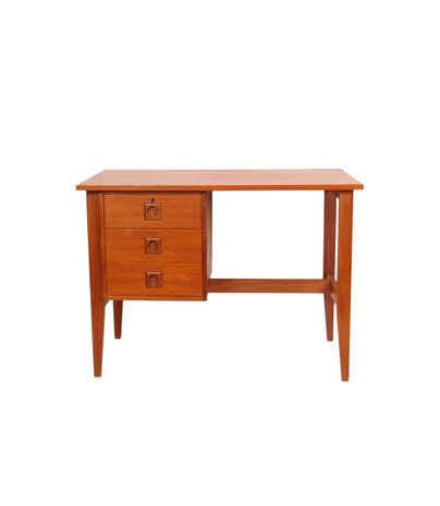 Vintage teakhouten bureau