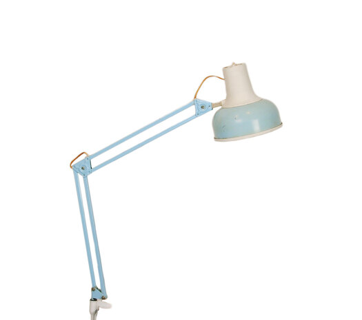 Vintage licht blauwe schaarlamp