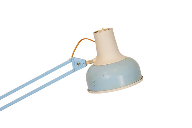 Vintage licht blauwe schaarlamp