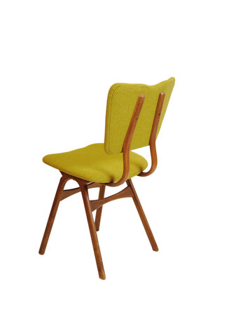 Set vintage eetkamerstoelen opnieuw gestoffeerd