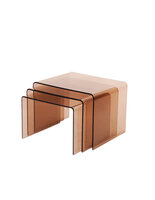 VERKOCHT Vintage mimiset/ nesting tables van plexiglas