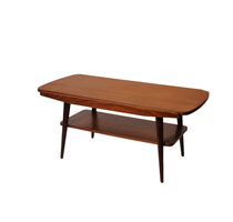 VERKOCHT Vintage teakhouten salontafel