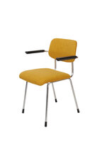 VERKOCHT Vintage Gispen armleuning stoel opnieuw gestoffeerd