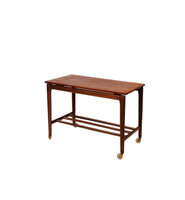 VERKOCHT Vintage bijzettafel op wielen